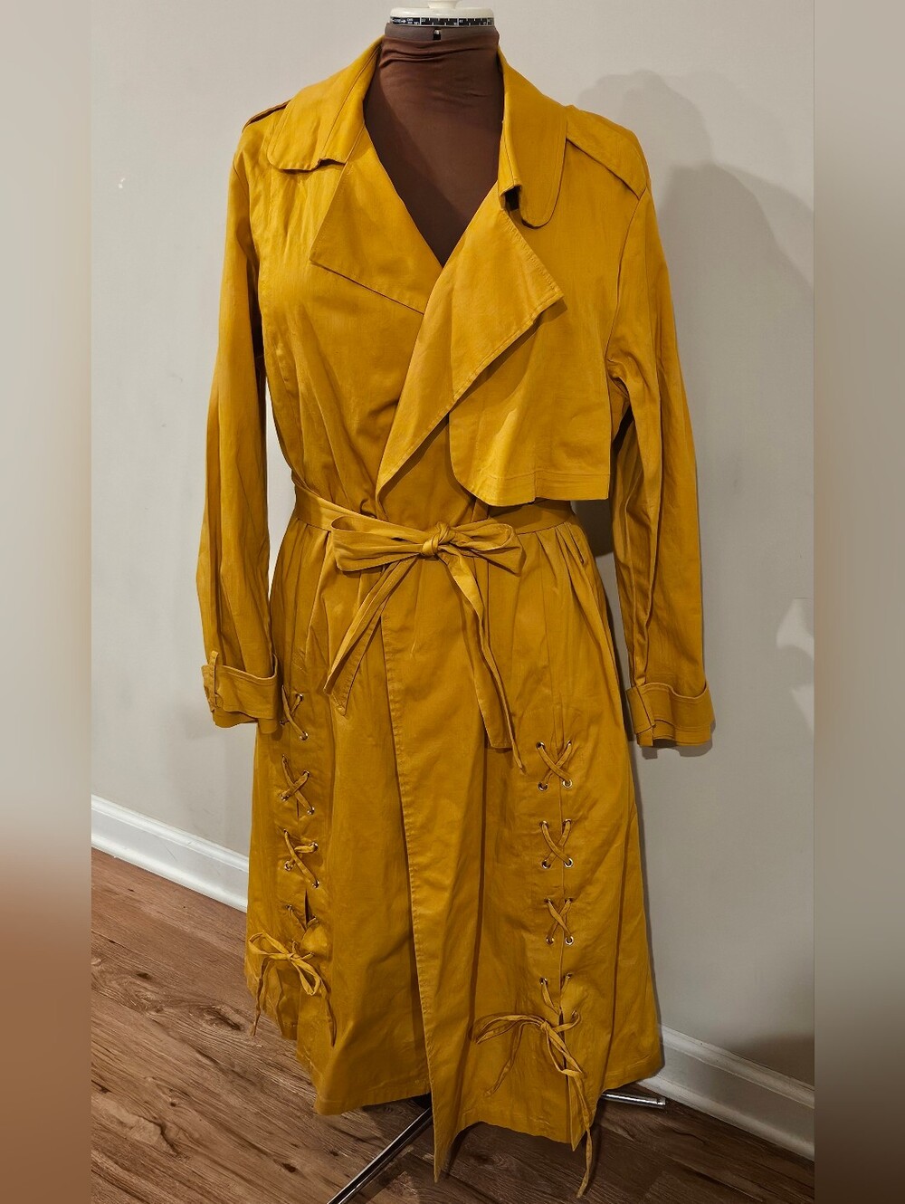 Ashley Stewart Mustard Yellow Trench Sz 18/20